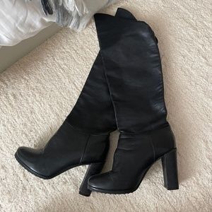 VINTAGE BLACK VERO MODA HEELED BOOTS - 37